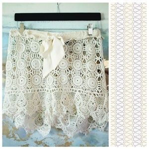 Cynthia Rowley cotton lace shorts